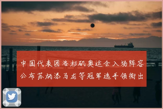 中国代表团洛杉矶奥运会入场阵容公布苏炳添马龙等冠军选手领衔出征